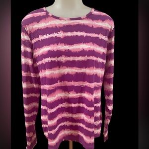 Land’s End Women’s Colorful Workout/Exercise Top SZ L 14/16